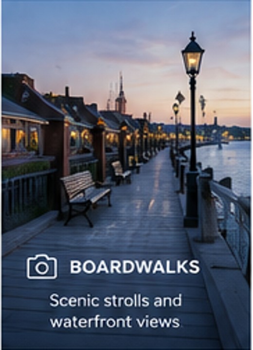 Waterfront boardwalk