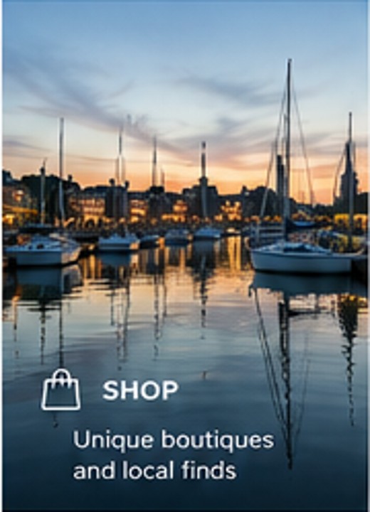 Coastal shopping district